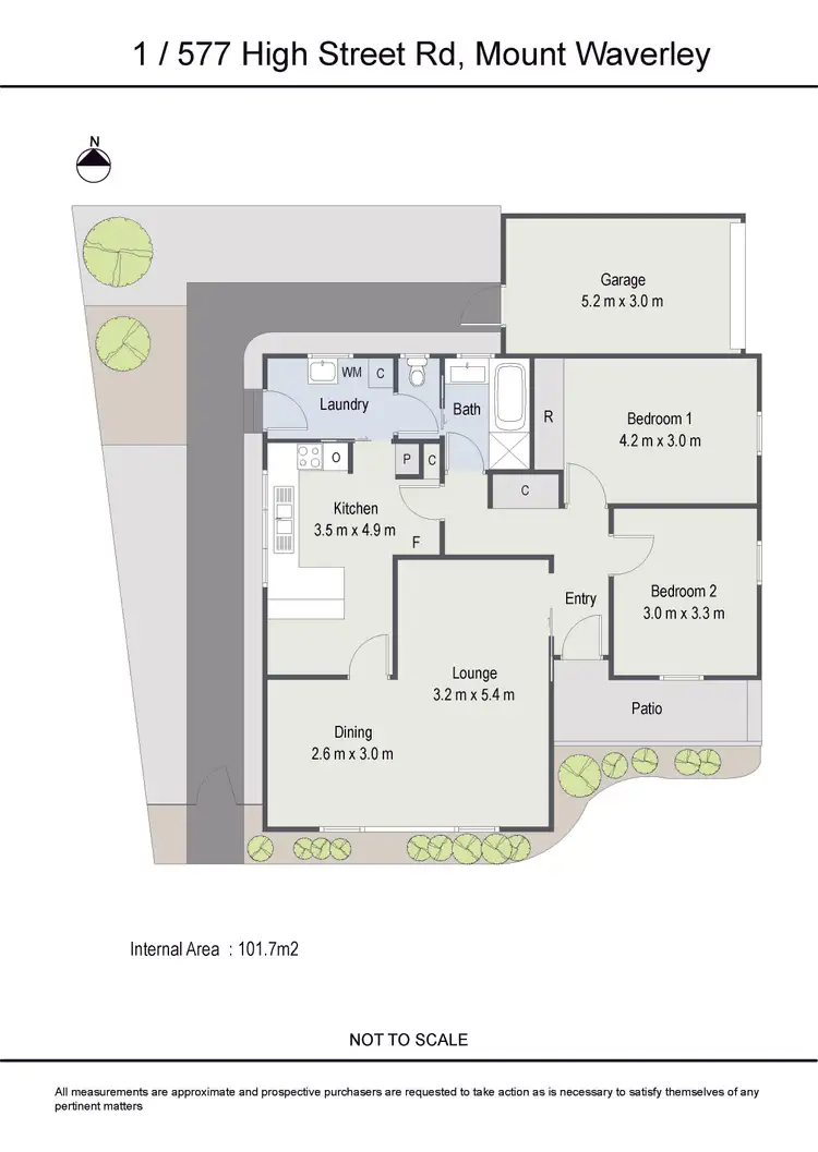 Floorplan of Homely unit listing, 1/577 High Street Road, Mount Waverley VIC 3149
