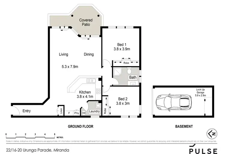 Floorplan of Homely apartment listing, 22/16-20 Urunga Parade, Miranda NSW 2228