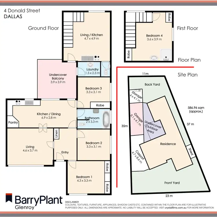 Floorplan of Homely house listing, 4 Donald Street, Dallas VIC 3047
