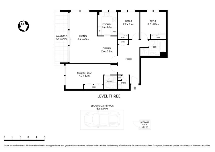 Floorplan of Homely apartment listing, 3B/50 Whaling Road, North Sydney NSW 2060