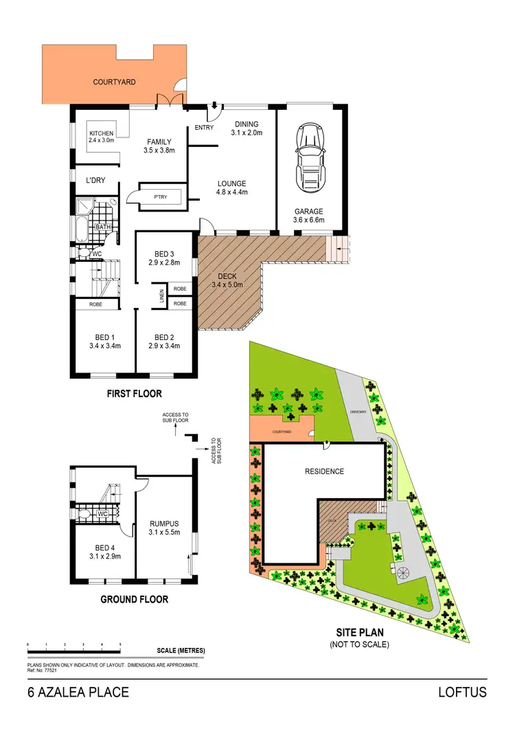 Floorplan of Homely house listing, 6 Azalea Place, Loftus NSW 2232