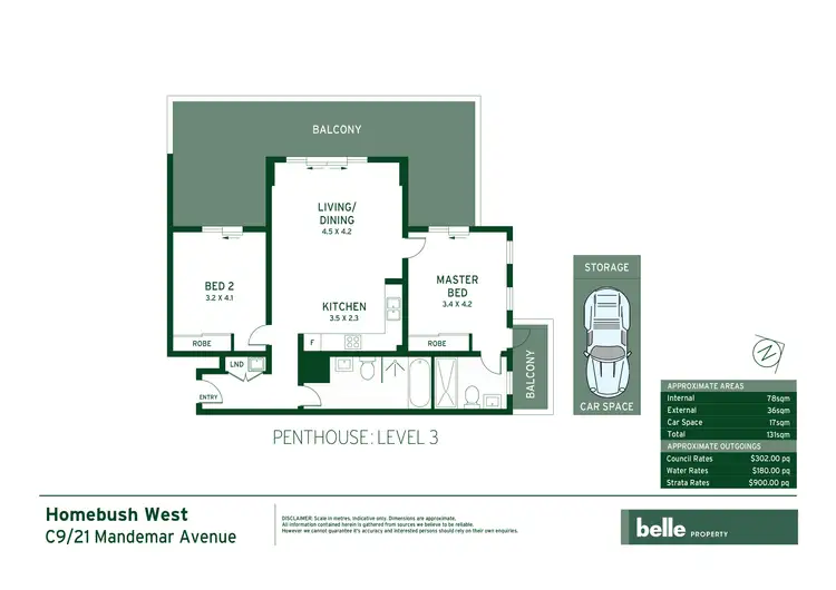 Floorplan of Homely apartment listing, C9.33/21 Mandemar Avenue, Homebush West NSW 2140