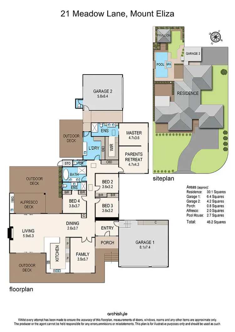 Floorplan of Homely house listing, 21 Meadow Lane, Mount Eliza VIC 3930