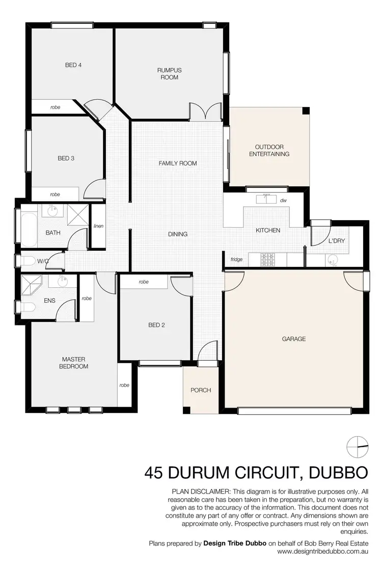 Floorplan of Homely house listing, 45 Durum Circuit, Dubbo NSW 2830