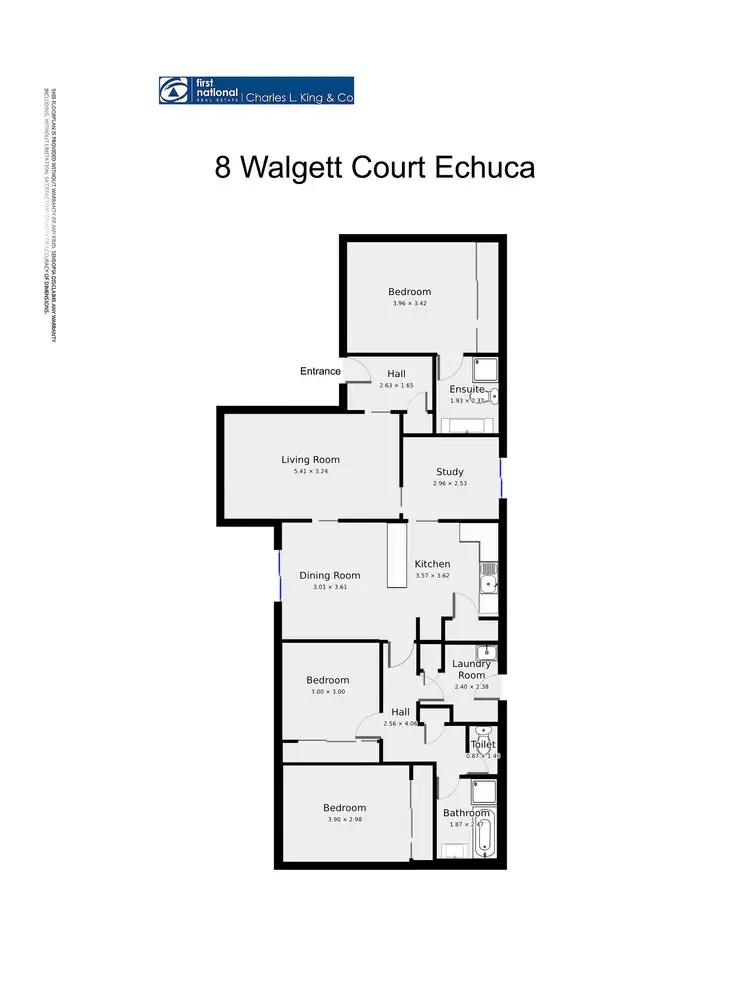 Floorplan of Homely house listing, 8 Walgett Court, Echuca VIC 3564