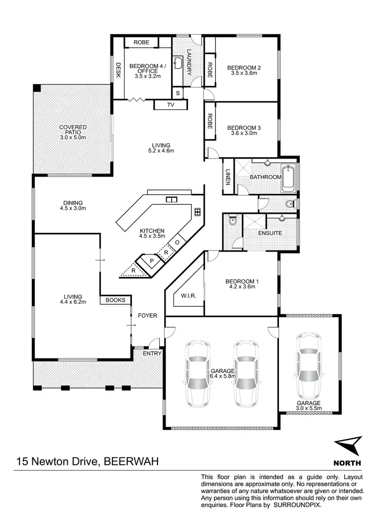 Floorplan of Homely house listing, 15 Newton Drive, Beerwah QLD 4519