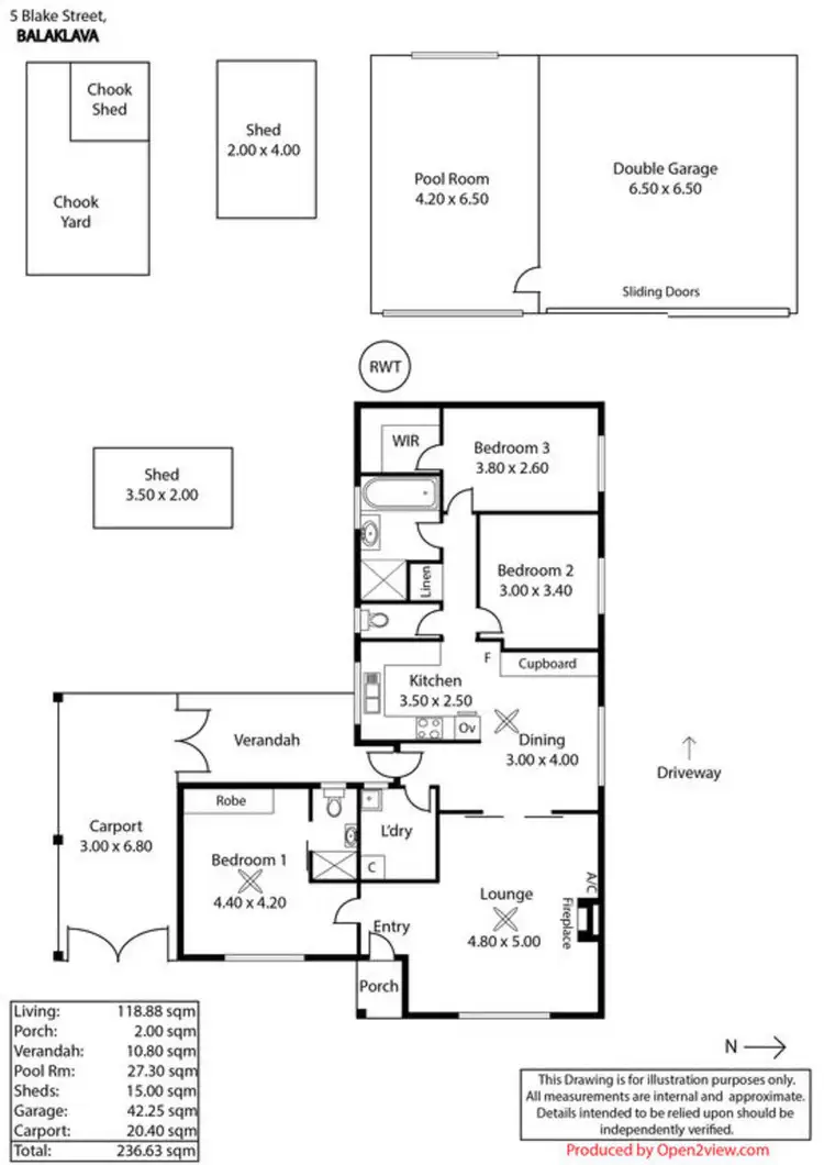 Floorplan of Homely house listing, 5 Blake Street, Balaklava SA 5461