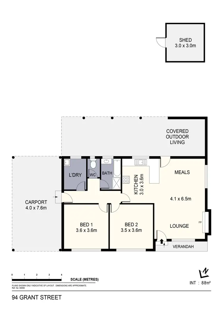 Floorplan of Homely house listing, 94 Grant Street, Goornong VIC 3557