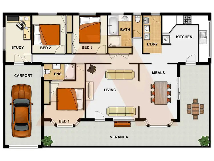 Floorplan of Homely house listing, 64 Thylungra Road, Park Ridge South QLD 4125