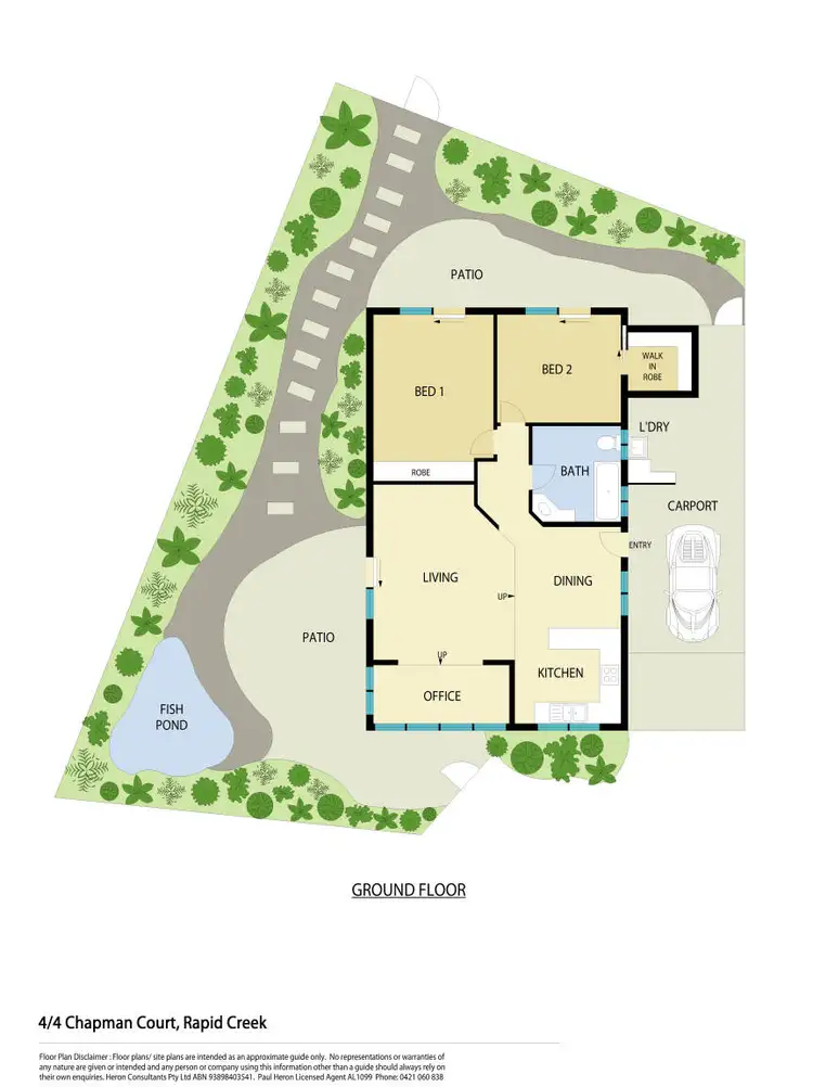 Floorplan of Homely unit listing, 4/4 Chapman Court, Rapid Creek NT 810