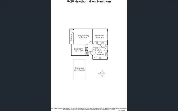 Floorplan of Homely apartment listing, 9/26 Hawthorn Glen, Hawthorn VIC 3122