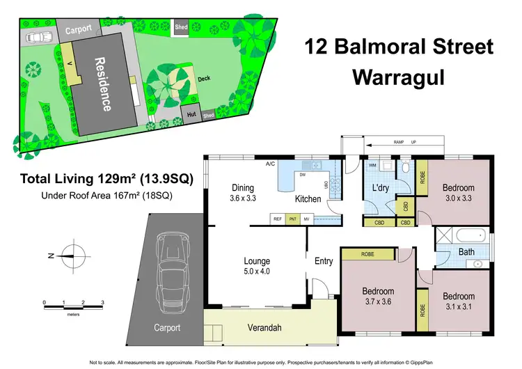 Floorplan of Homely house listing, 12 Balmoral Street, Warragul VIC 3820