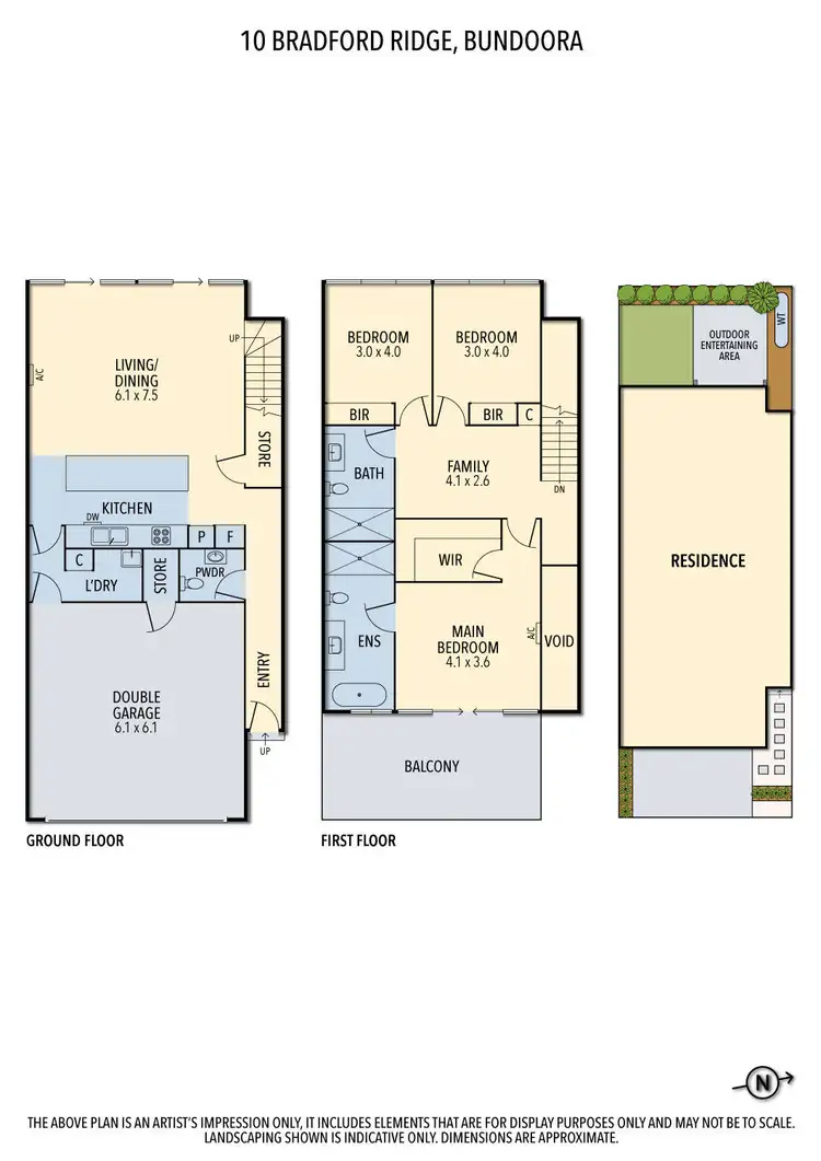 Floorplan of Homely townhouse listing, 10 Bradford Ridge, Bundoora VIC 3083