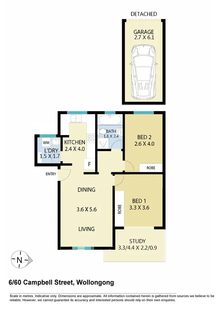 Floorplan of Homely apartment listing, 6/60 Campbell Street, Wollongong NSW 2500
