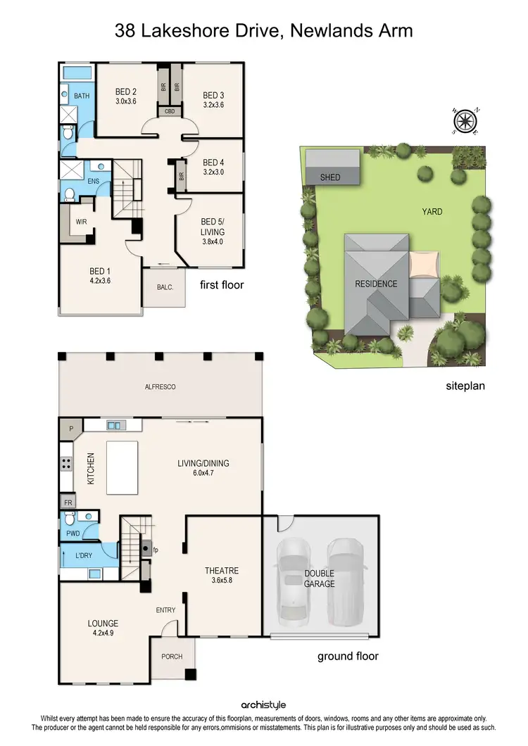 Floorplan of Homely house listing, 38 Lake Shore Drive, Newlands Arm VIC 3875