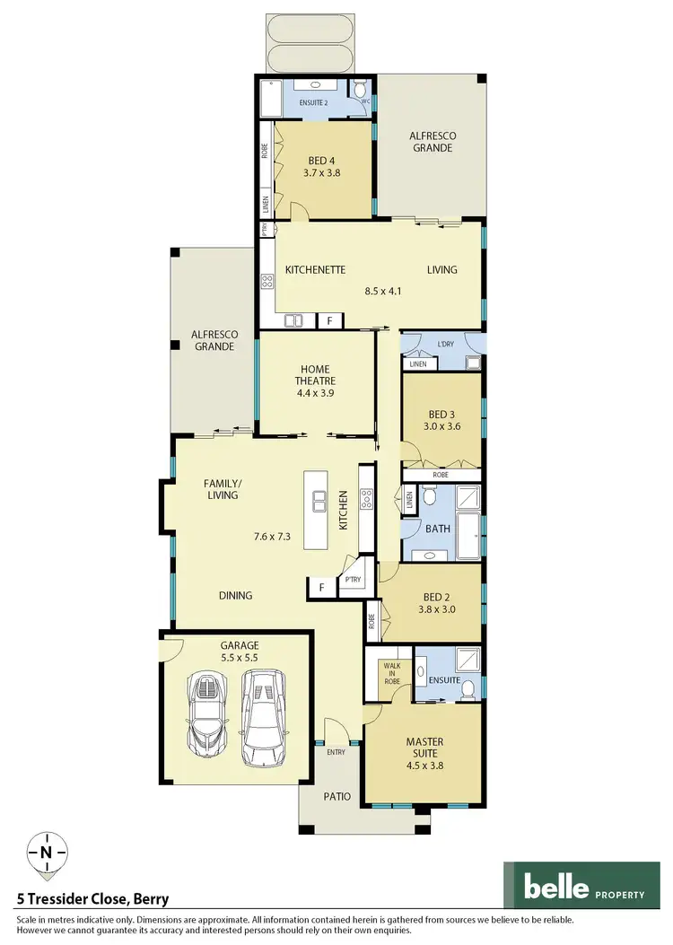 Floorplan of Homely house listing, 5 Tressider Close, Berry NSW 2535