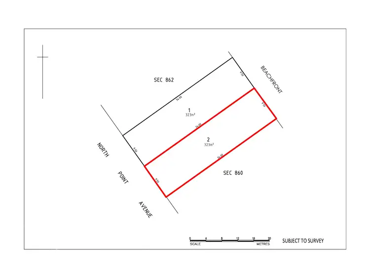 Floorplan of Homely land listing, 2/13 North Point Avenue, Port Lincoln SA 5606