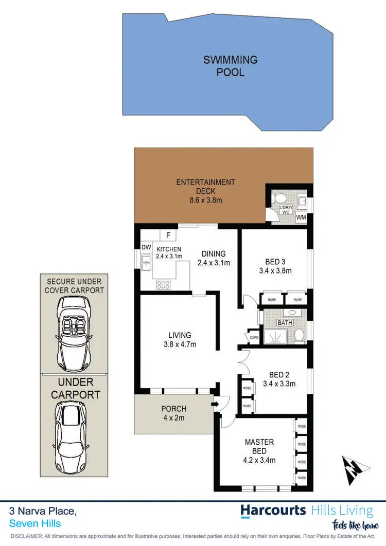 Floorplan of Homely house listing, 3 Narva Place, Seven Hills NSW 2147