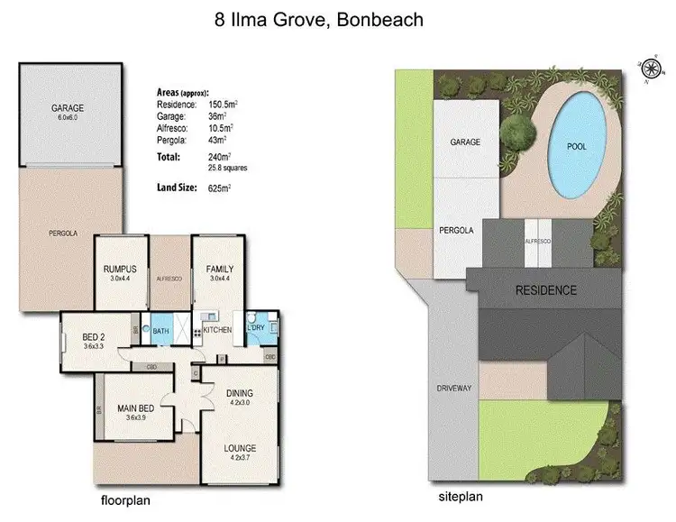 Floorplan of Homely house listing, 8 Ilma Grove, Bonbeach VIC 3196