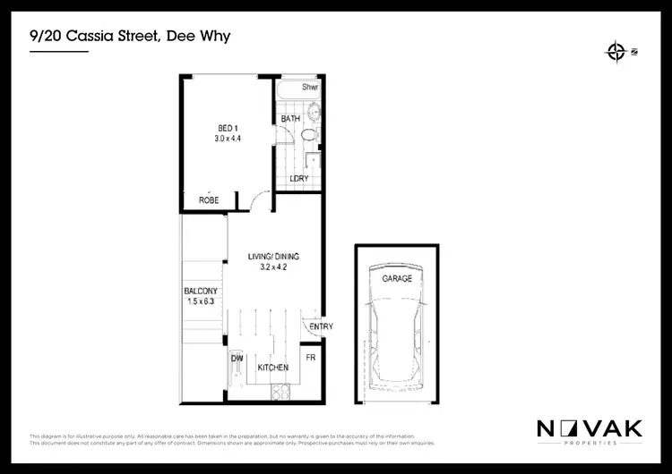 Floorplan of Homely apartment listing, 9/20 Cassia Street, Dee Why NSW 2099