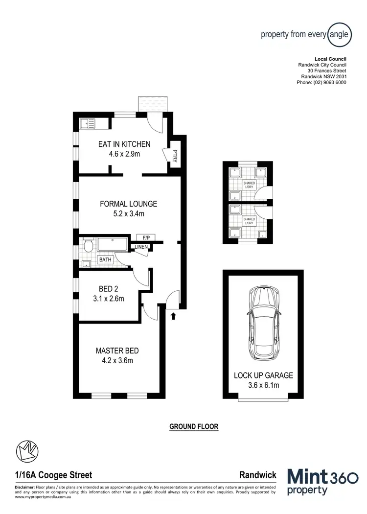 Floorplan of Homely apartment listing, 1/16A Coogee Street, Randwick NSW 2031