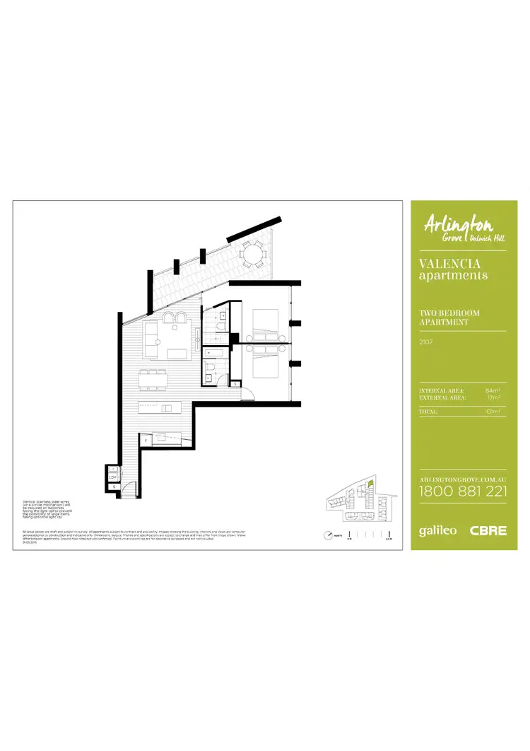 Floorplan of Homely apartment listing, 2107/6 Grove Street, Dulwich Hill NSW 2203