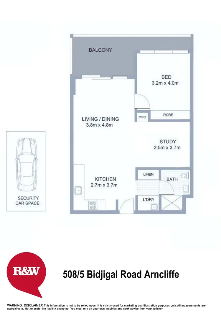 Floorplan of Homely apartment listing, 508/5 Bidjigal Road, Arncliffe NSW 2205