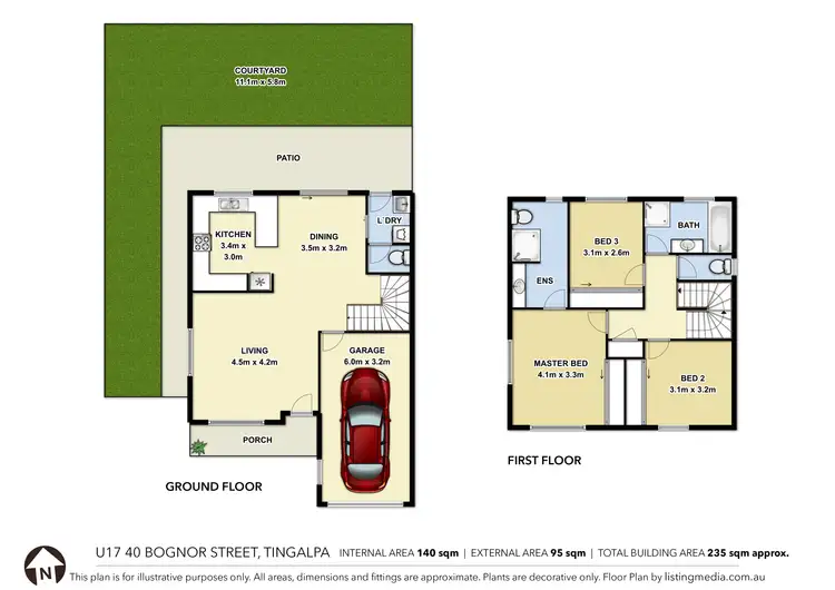 Floorplan of Homely townhouse listing, 17/40 Bognor Street, Tingalpa QLD 4173