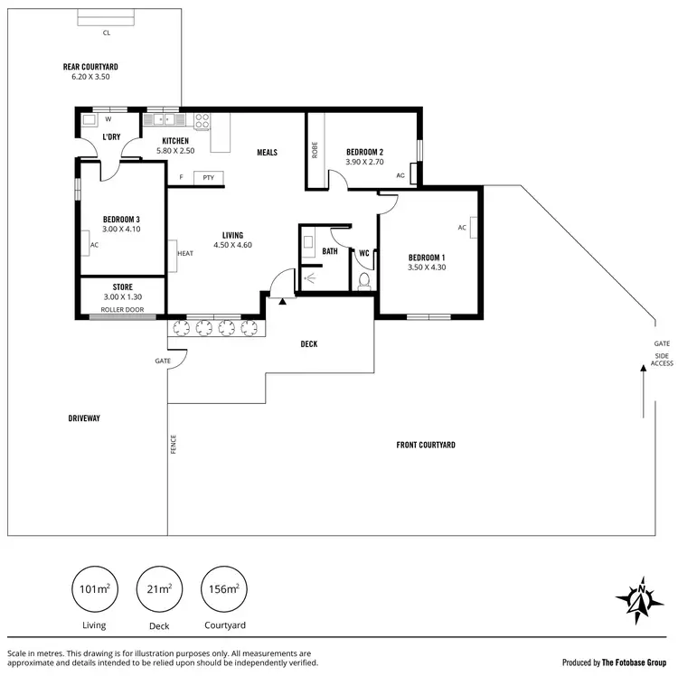 Floorplan of Homely unit listing, 1/118 Fisher Street, Fullarton SA 5063