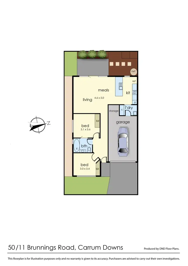 Floorplan of Homely unit listing, 50/11 Brunnings Road, Carrum Downs VIC 3201