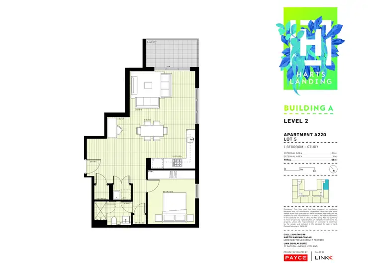Floorplan of Homely apartment listing, 220/1-39 Lord Sheffield Circuit, Penrith NSW 2750