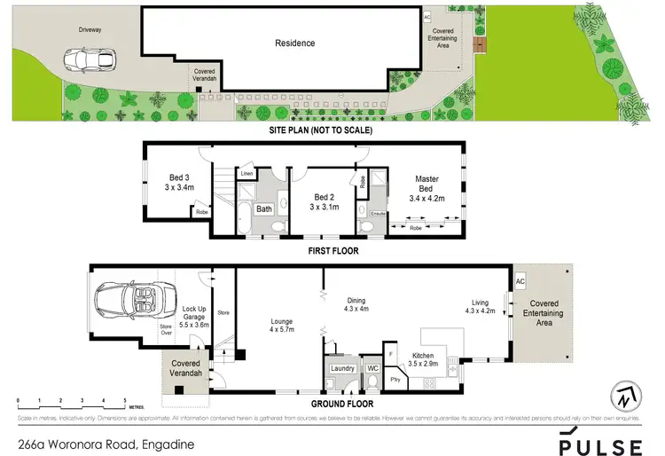 Floorplan of Homely semi-detached listing, 266A Woronora Road, Engadine NSW 2233
