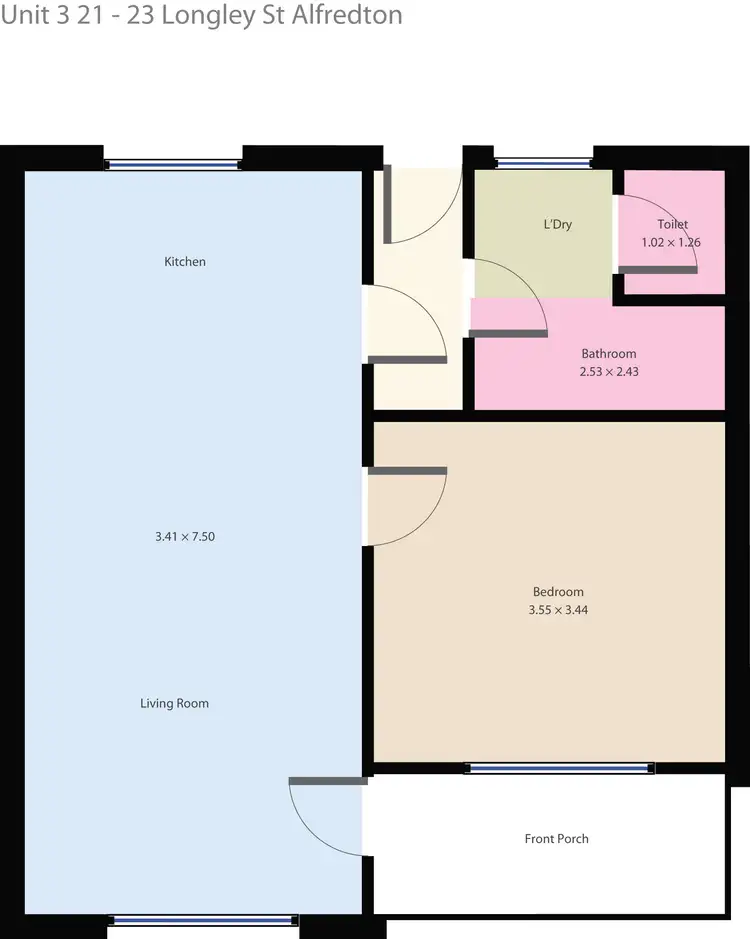 Floorplan of Homely unit listing, 3/21-23 Longley Street, Alfredton VIC 3350