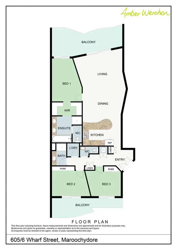 Floorplan of Homely apartment listing, 605/6 Wharf Street, Maroochydore QLD 4558