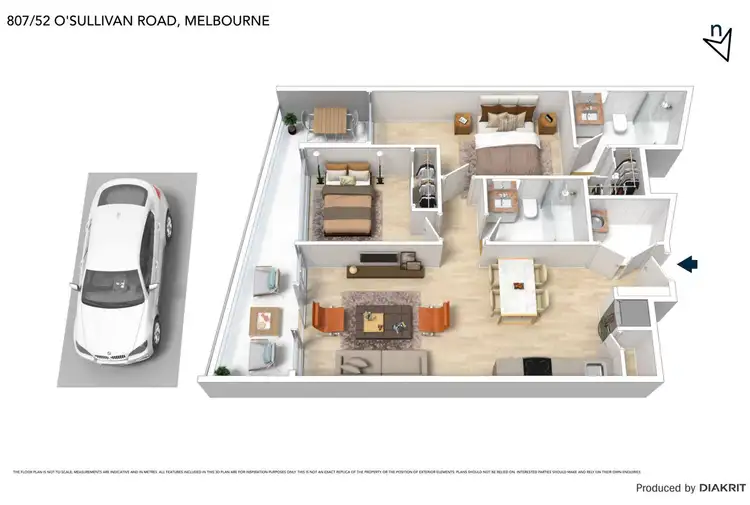 Floorplan of Homely apartment listing, 807/52-54 O'Sullivan Road, Glen Waverley VIC 3150