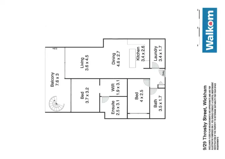 Floorplan of Homely apartment listing, 9/29 Throsby Street, Wickham NSW 2293