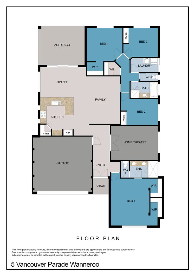 Floorplan of Homely house listing, 5 Vancouver Parade, Wanneroo WA 6065
