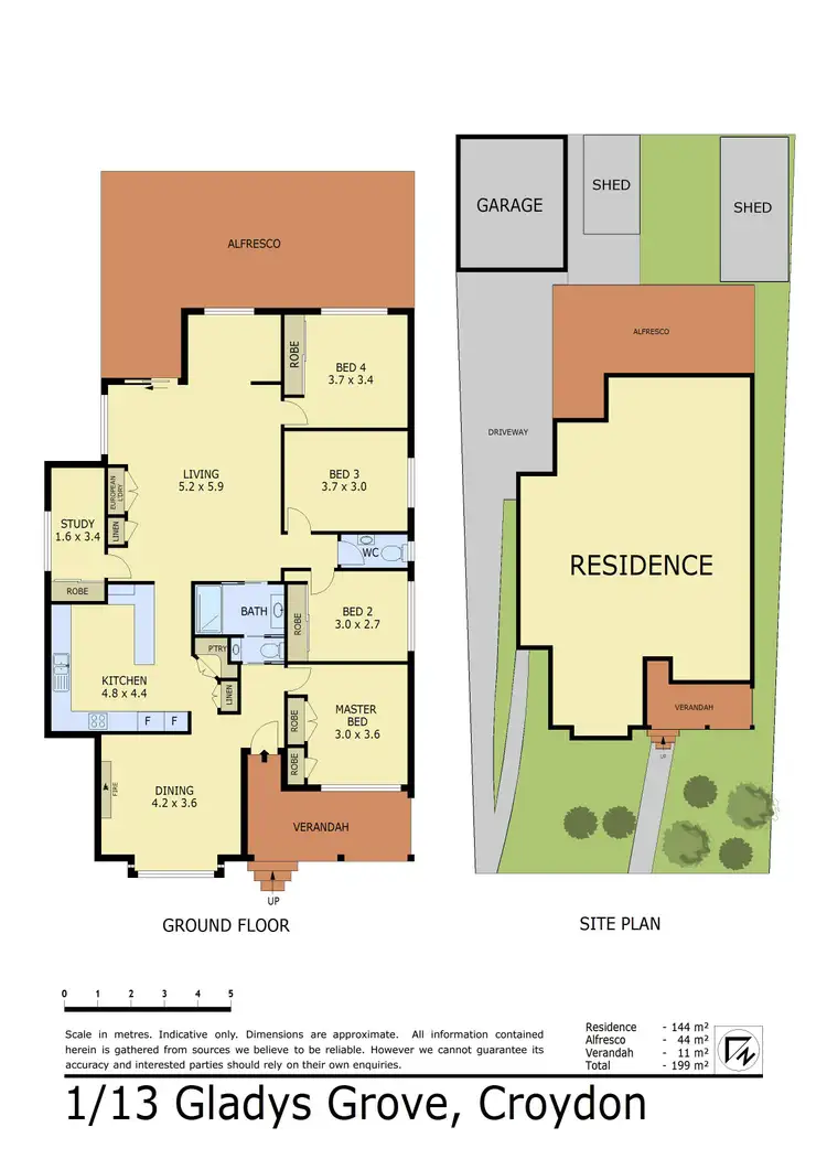 Floorplan of Homely house listing, 1/13 Gladys Grove, Croydon VIC 3136