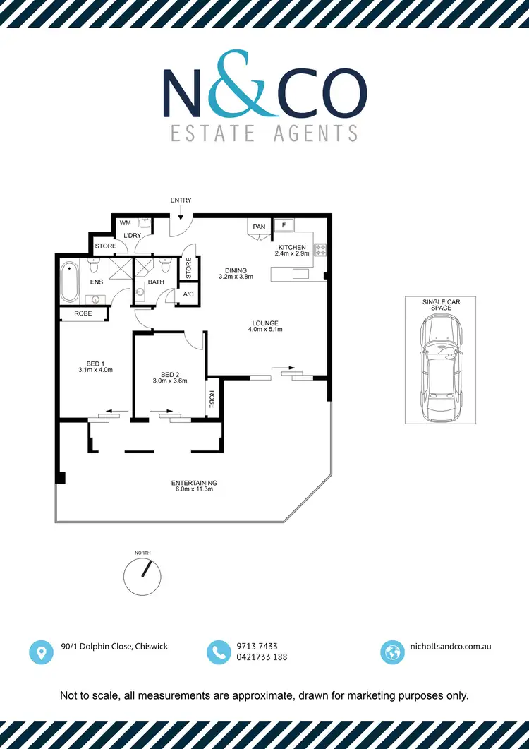 Floorplan of Homely apartment listing, 90/1 Dolphin Close, Chiswick NSW 2046