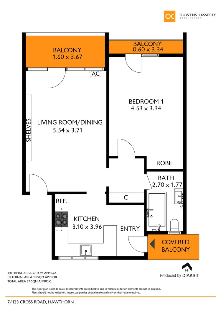 Floorplan of Homely unit listing, 7/123 Cross Road, Hawthorn SA 5062