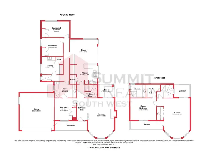 Floorplan of Homely house listing, 13 Preston Drive, Preston Beach WA 6215