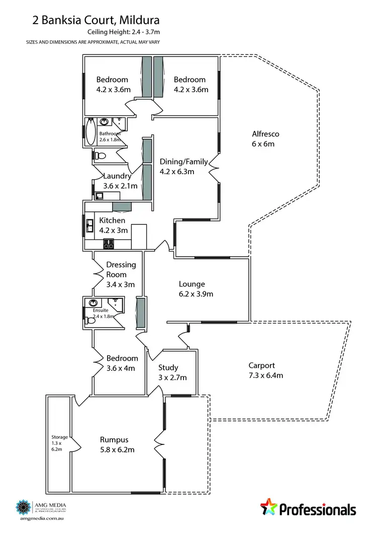 Floorplan of Homely house listing, 2 Banksia Court, Mildura VIC 3500