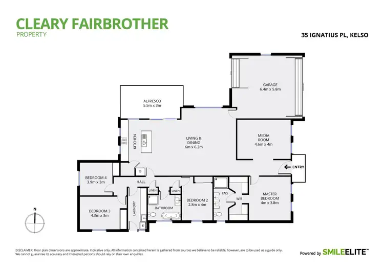 Floorplan of Homely house listing, 35 Ignatius Place, Kelso NSW 2795