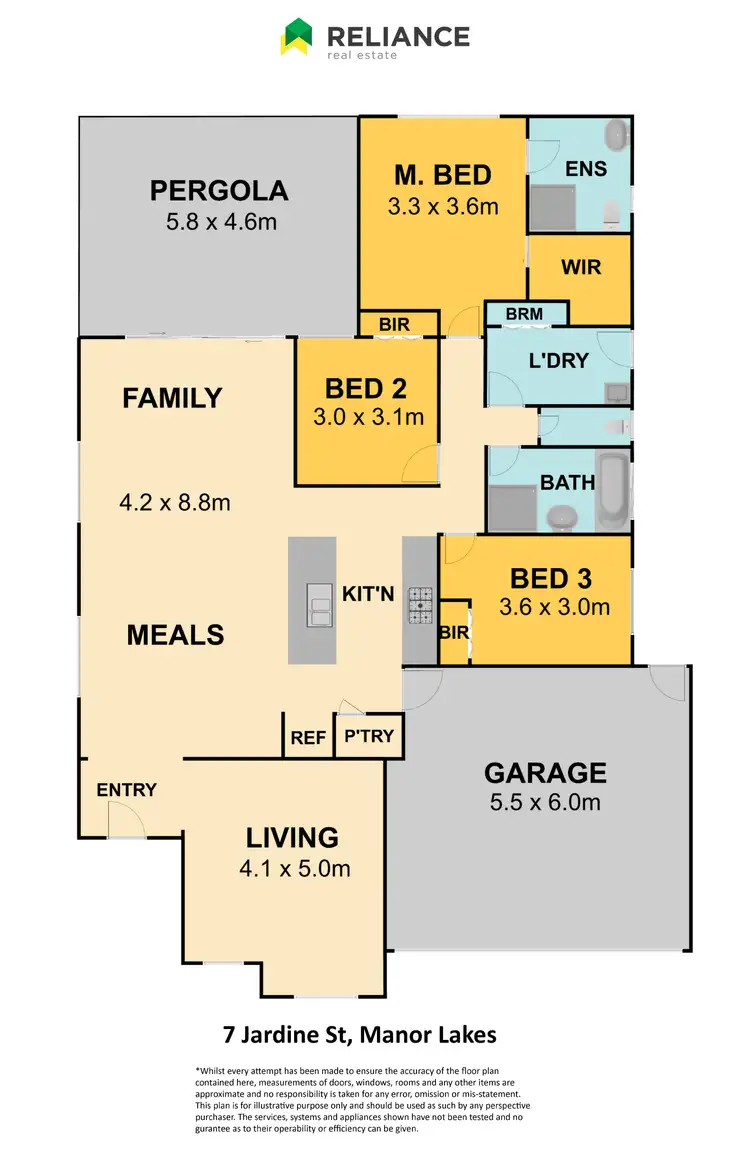 Floorplan of Homely house listing, 7 Jardine Street, Manor Lakes VIC 3024