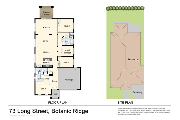 Floorplan of Homely house listing, 73 Long Street, Botanic Ridge VIC 3977