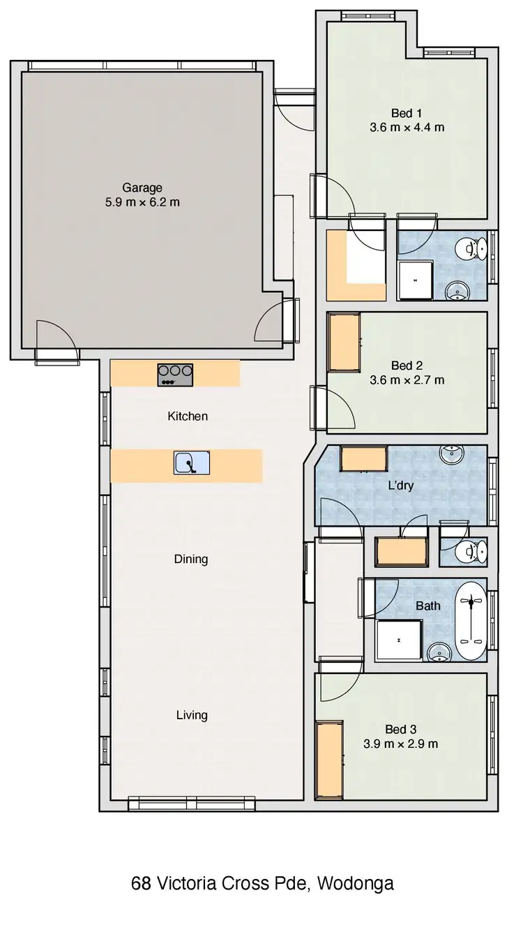 Floorplan of Homely house listing, 68 Victoria Cross Parade, Wodonga VIC 3690