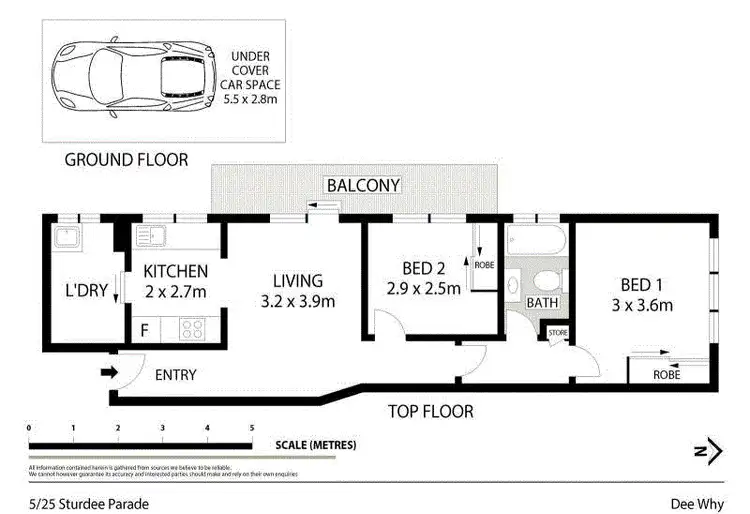 Floorplan of Homely apartment listing, 5/25 Sturdee Parade, Dee Why NSW 2099