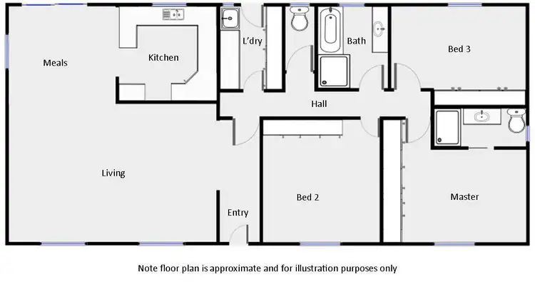 Floorplan of Homely house listing, 19 Kiata Drive, Mildura VIC 3500