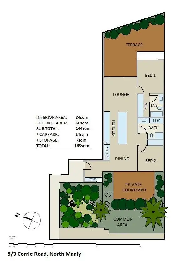 Floorplan of Homely apartment listing, 5/3 Corrie Road, North Manly NSW 2100