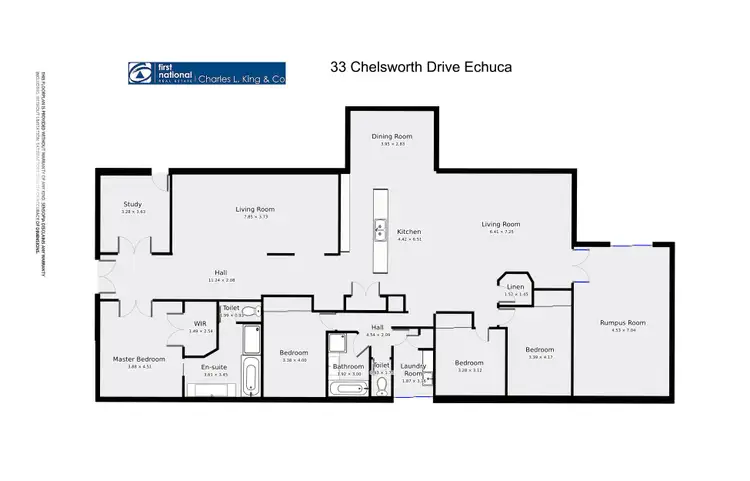 Floorplan of Homely house listing, 33 Chelsworth Drive, Echuca VIC 3564